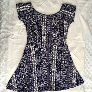 Stretchy Patterned Skater Dress